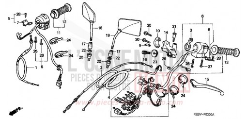 HANDLE LEVER/SWITCH/CABLE CA125V de 1997